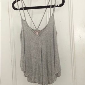 Forever 21 gray strappy tank top